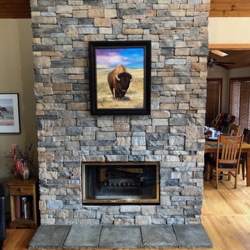 Natural Stone Fireplace Surround | Before and After
