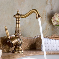 Attica Antique Bronze Bathroom Sink Faucet with Hot & Cold Mixer - Bathroom Sink Faucets