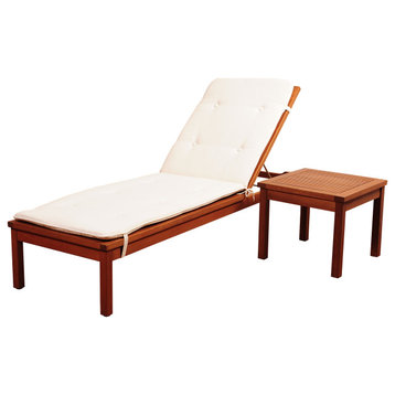 Amazonia Washburn 2-Piece Lounge Set | Eucalyptus Wood | Ideal for Patio