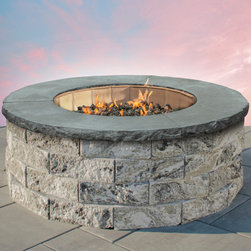 Round Gas Fire Pit Kit- Garden Wall - Fire Pits
