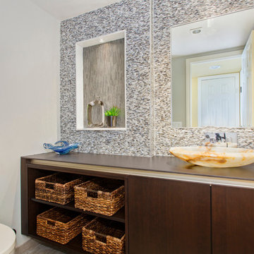 Modern Powder Room Drama