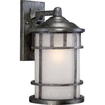Manor ES 1 Light LED Aged Silver Outdoor Wall Light