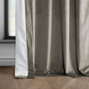 Heritage Plush Velvet Curtain Single Panel, Gallery Taupe, 50"x96"