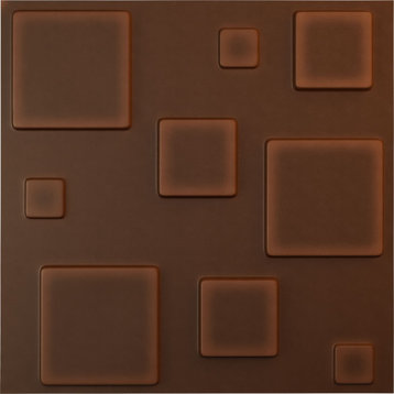 Devon EnduraWall 3D Wall Panel, 12-Pack, 19.625"Wx19.625"H, Aged Metallic Rust