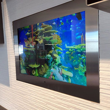 Waterproof TV in wall