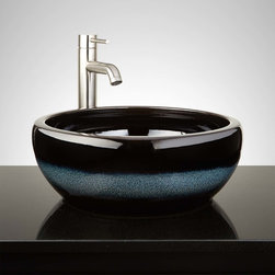 CUNHA HAND-GLAZED VESSEL SINK - MIDNIGHT BLUE - Bathroom Sinks