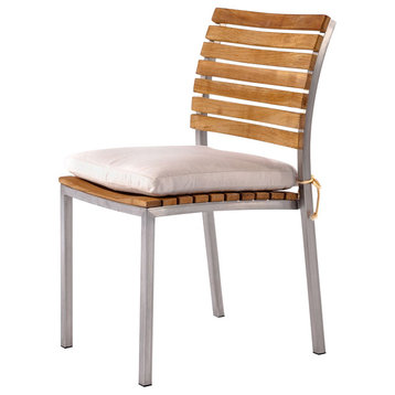 Vogue Stacking Dining Chair, Cushion: Canvas