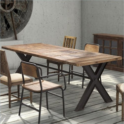 Zuo era steel and. Reclaimed wood table - Dining Tables