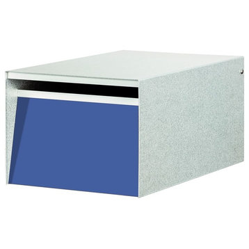 Urban Back Opening Stainless Steel Mailbox, Blue