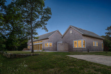 Inspiration for a large timeless exterior home remodel in Boston
