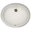 Nantucket UM-17x14-B-K Biscuit 19 1/2" Oval Ceramic Bathroom Porcelain Sink
