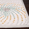 Machine Made Abstract Pattern Art Silk/Chenille Ivory/Blue Area Rug (2 x 3)
