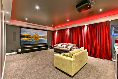 This is an example of a home theatre in Adelaide.
