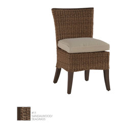 Royan Beach Style Woven Resin Wicker Dining Side Chair by Summer Classics - Outdoor Dining Chairs