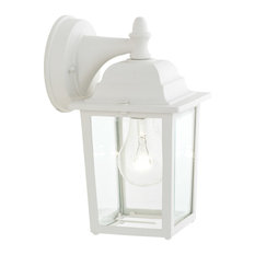 50 Most Por White Outdoor Wall Lights And Sconces For 2018 Houzz Thomas Hawthorne Wall Lantern Matte White 1 Light Outdoor