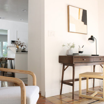 Home Office Tucked Into A Corner