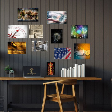 Financial wall art for home office