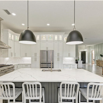 Lakewood Ranch Kitchen Remodel with Charcoal Gray Island