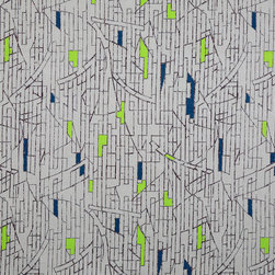 Clueit Webb Interiors Printed Fabric Collection - Khufu Peacock - Curtain Fabric