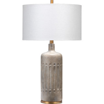 Annex Table Lamp - Gray, Antique Brass