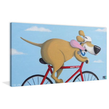 Marmont Hill, "Tail Wind" by Mike Taylor Painting Print on Wrapped Canvas, 36x18