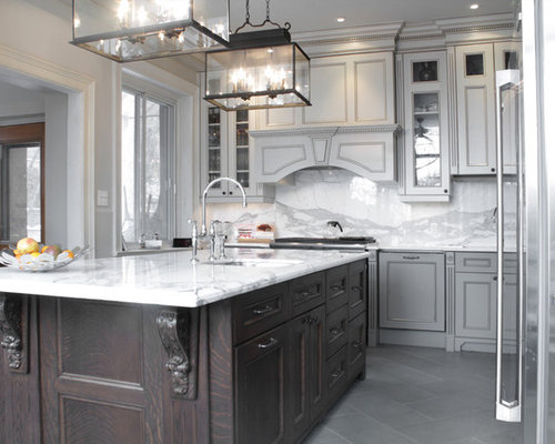 Gray And Black Kitchen | Houzz