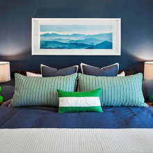 coastal bedroom green gold