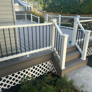 Trex Enhance Rocky Harbor Flooring With Trex Select Railing Demo & Rebuild