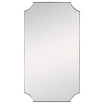 Uttermost - Uttermost Lennox Brass Scalloped Corner Mirror - A Stylish Take On Updated Traditional Style, This Mirror Features A Stainless Steel Frame And Is Finished In A Plated Brushed Brass With Scalloped Corner Detailing. May Be Hung Horizontal Or Vertical.