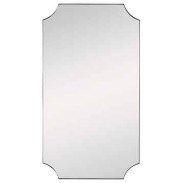 Uttermost Lennox Brass Scalloped Corner Mirror