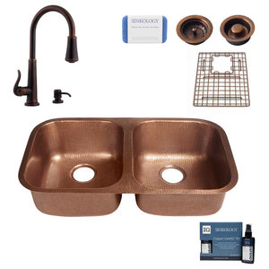 David 32 Undermount Copper Sink Traditional Kitchen Sinks By Sinkology Houzz