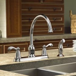 Moen Traditional Chrome two-handle high arc kitchen faucet - Kitchen Faucets