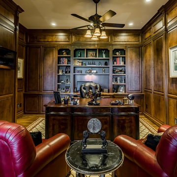 Executive Home Office & Paneled Walls
