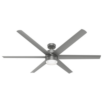 Hunter Solaria 72" LED Outdoor Ceiling Fan 59629 - Matte Silver