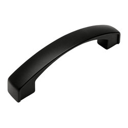 Cosmas - Cosmas 616-96FB Flat Black Cabinet Arch Pull, 3-3/4" Hole Centers, Set of 25 - Cabinet And Drawer Handle Pulls