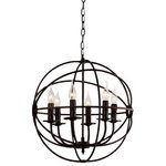 CWI LIGHTING - CWI LIGHTING 5464P18DB 6 Light Up Chandelier with Brown finish - CWI LIGHTING 5464P18DB 6 Light Up Chandelier with Brown finishThis breathtaking 6 Light Up Chandelier with Brown finish is a beautiful piece from our Arza Collection. With its sophisticated beauty and stunning details, it is sure to add the perfect touch to your décor.Collection: ArzaCollection: BrownMaterial: Metal (Stainless Steel)Hanging Method / Wire Length: Comes with 72" of chainDimension(in): 19(H) x 18(Dia)Max Height(in): 91Bulb: (6)60W E12 Candelabra Base(Not Included)CRI: 80Voltage: 120Certification: ETLInstallation Location: DRYOne year warranty against manufacturers defect.