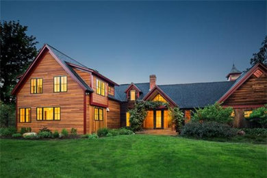 Inspiration for an eclectic exterior home remodel in Burlington