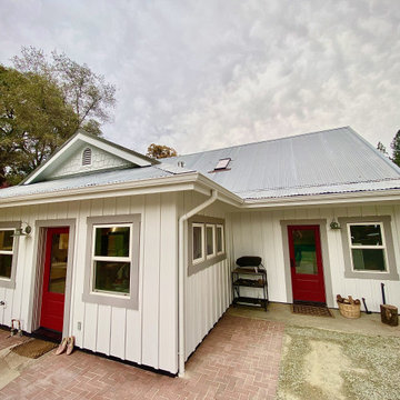 Hardie Board and Batten Siding with Staggered Shingles
