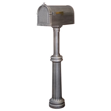 Berkshire Curbside Mailbox with Bradford Surface Mount Mailbox Post