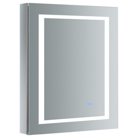 Fresca Spazio 24x30" LED Lighting Aluminum Bathroom Medicine Cabinet in Mirrored