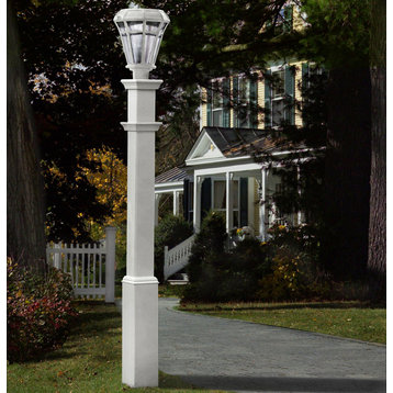 5"x5"x74" Sturbridge Light Post, Lamp not included, White