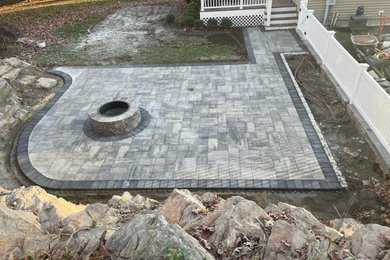 Masonry Patio Construction With Fire Pit
