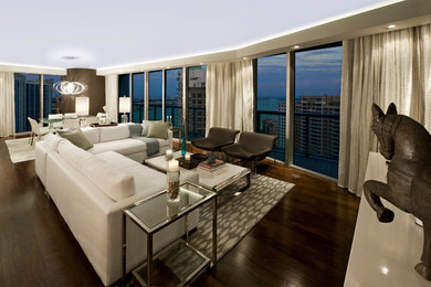 Inspiration for a contemporary living room remodel in Miami