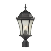 Wellington Park 1-Light Post Mount, Weathered Charcoal