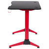CorLiving Conqueror Black and Red Gaming Desk with LED Lights