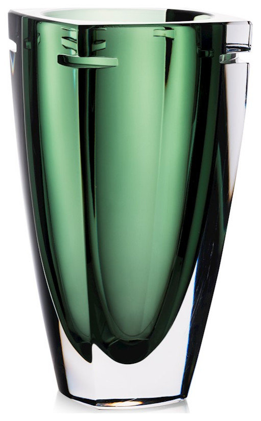 Small Crystal Vase with Fern Design