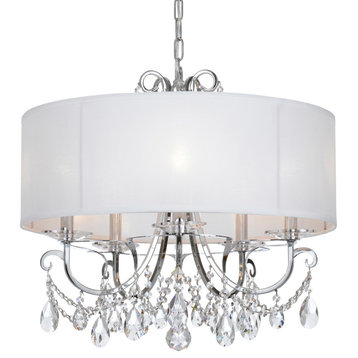 Crystorama 6625CHCLS Five Light Chandelier Othello