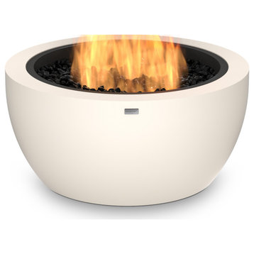 EcoSmart™ Pod 30 Concrete Fire Pit Bowl - Smokeless Ethanol Fireplace, Bone, Gas Burner (Lp/Ng)