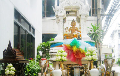 Thai Tradition: Tiny Spirit Houses Honor the Departed