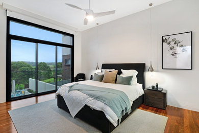 Design ideas for a contemporary bedroom in Wollongong.